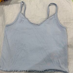 American Eagle Outfitters Pale Blue Lace-Trim Camisole